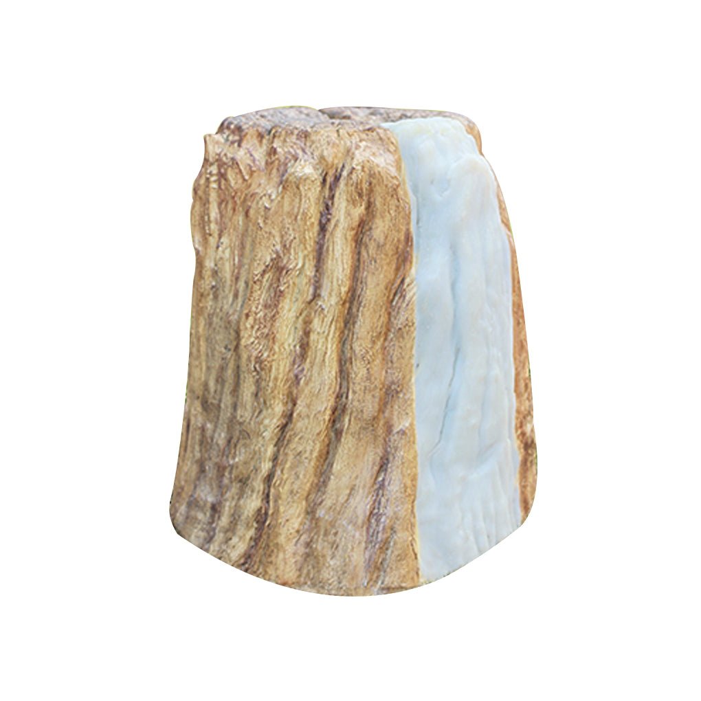 Realistic Tree Stump LED Outdoor Garden Lights - Cylindrical, Textured Design