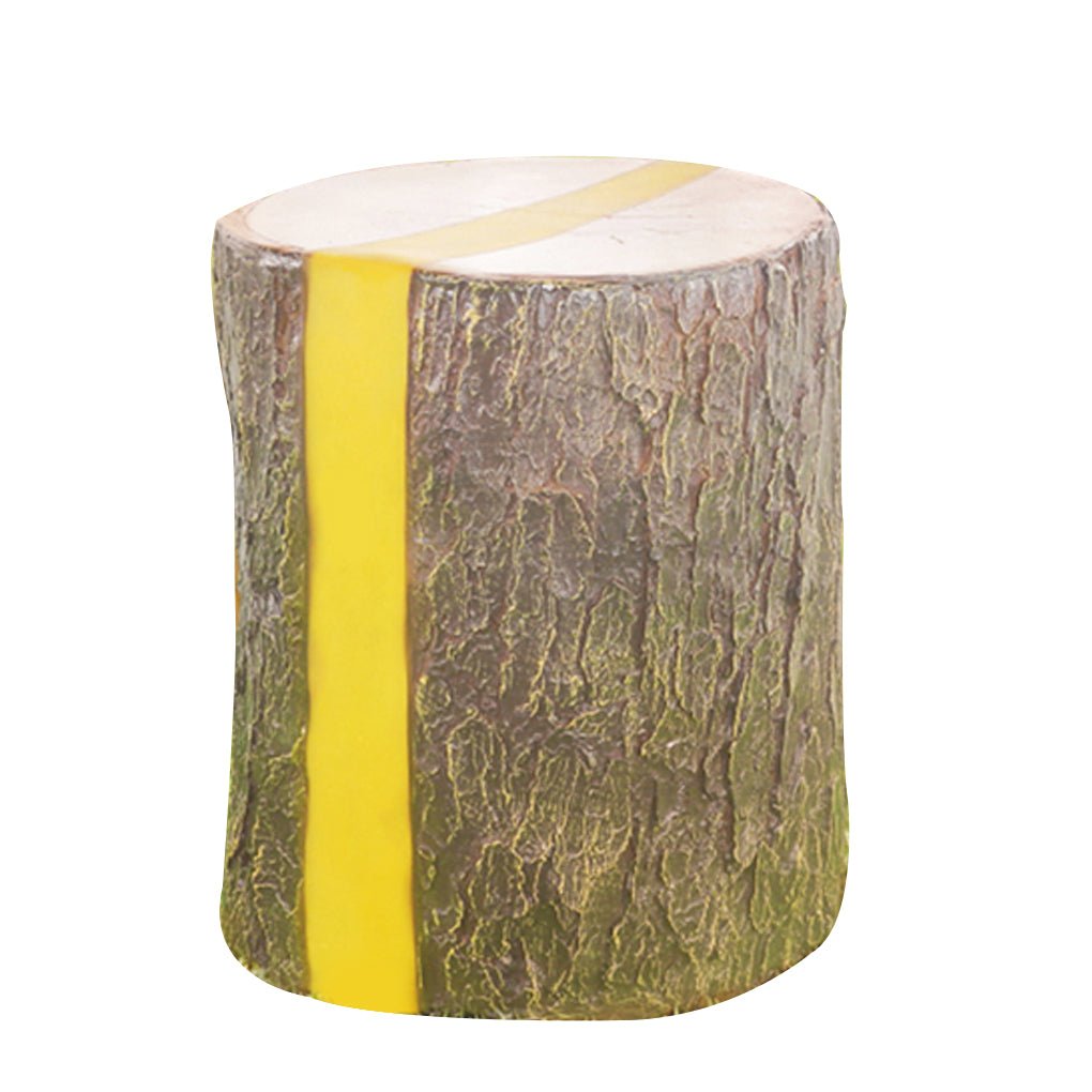 Realistic Tree Stump LED Outdoor Garden Lights - Cylindrical, Textured Design