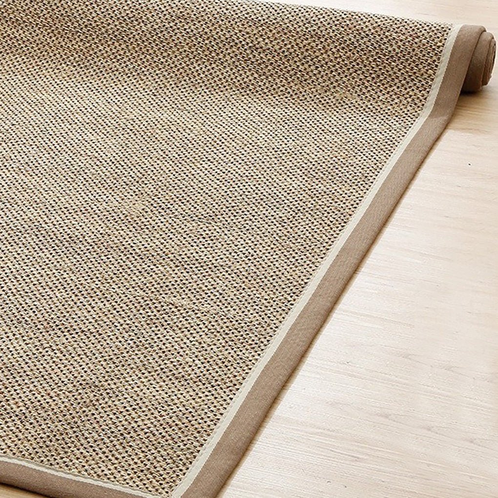 Sisal Hand Woven Straw Carpet Tea Table Mat Natural Farmhouse Area Rug - Dazuma