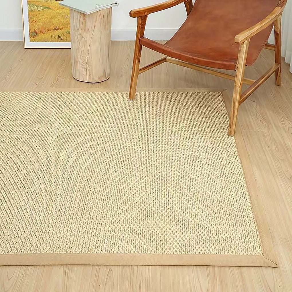 Sisal Hand Woven Straw Carpet Tea Table Mat Natural Farmhouse Area Rug - Dazuma