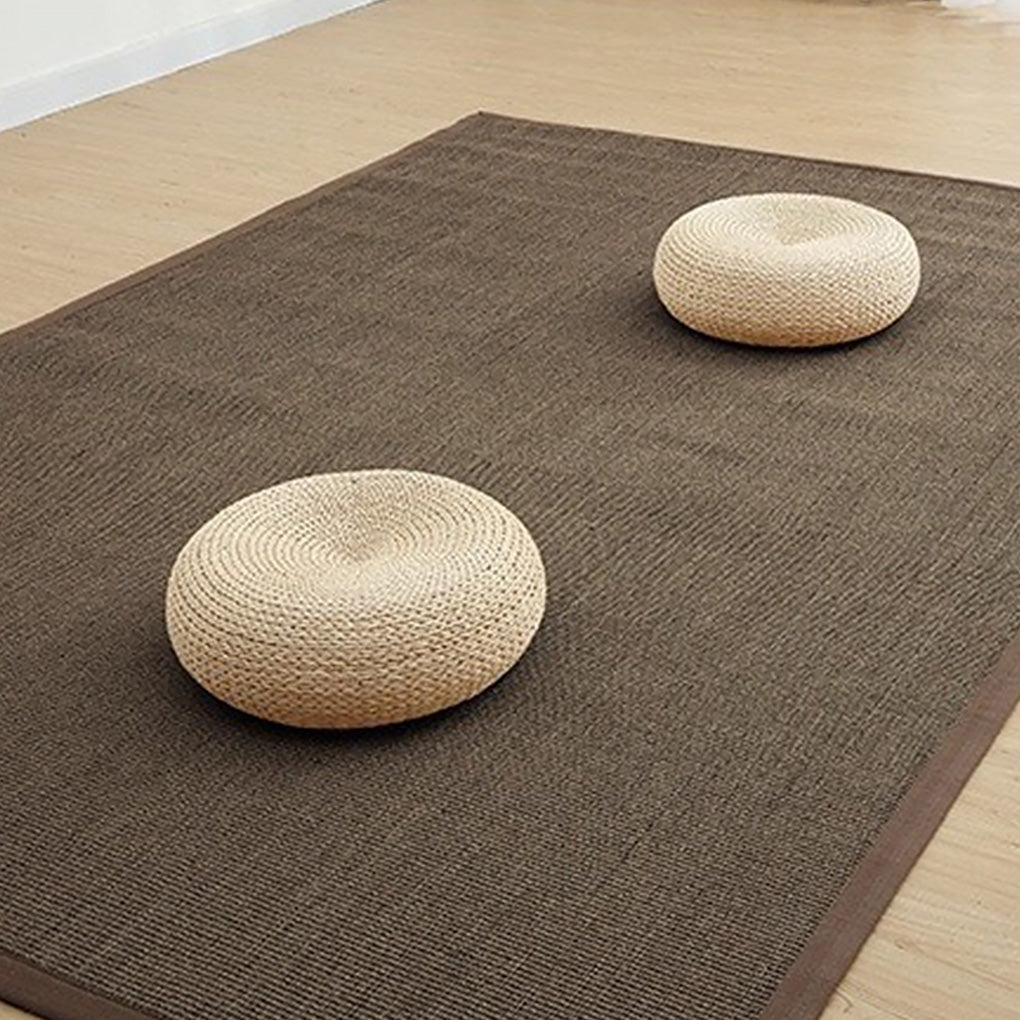 Sisal Hand Woven Straw Carpet Tea Table Mat Natural Farmhouse Area Rug