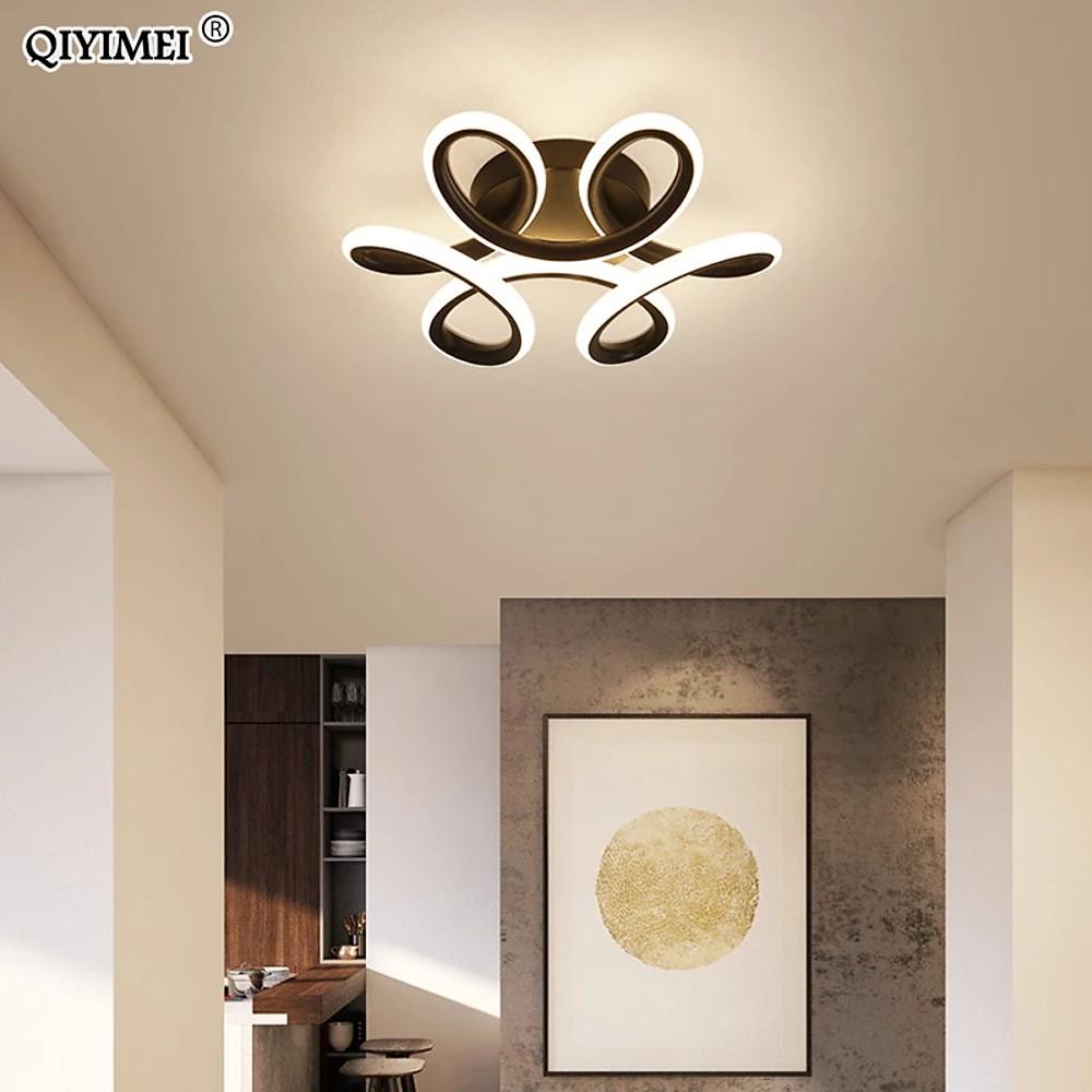 Waves Flower LED Modern Ceiling Light Fixture Flush Mount Lighting Ceiling Lamp