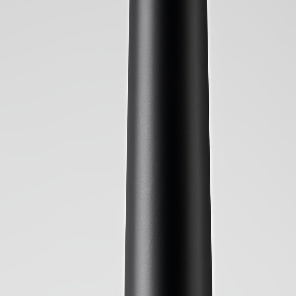 Texture detail of the matte finish on a Slim Black Pendant Light aluminum cylinder body.