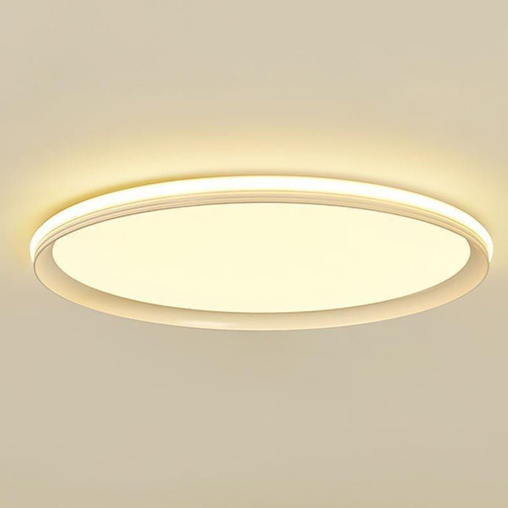 Slim ceiling light close-up showing ultra thin circular design.