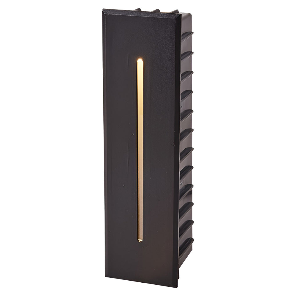 Slit stair lamp in black finish for modern indoor lighting.