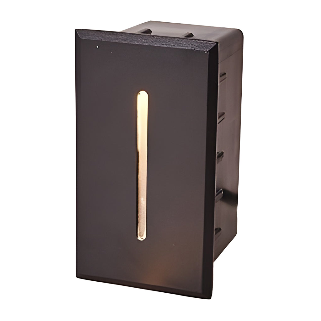 Slit stair lamp with detailed view of its texture and light slit.
