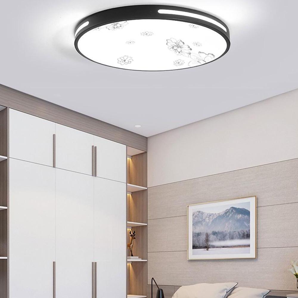 20'' LED 1-Light Lantern Desgin Flush Mount Lights Modern Metal Acrylic Lantern Design