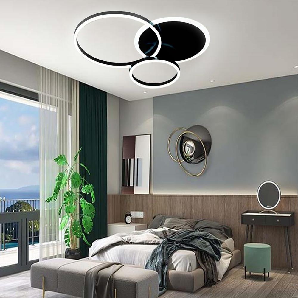 20'' LED 3-Light Circle Design Cluster Design Flush Mount Lights Nordic Style Modern Metal Acrylic Dimmable Ceiling Lights-dazuma