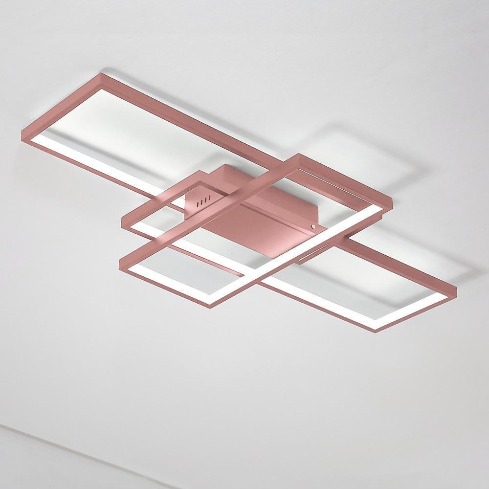 Display Of Rectangles Abstract LED Flush Mount Ceiling Lights for Bedroom