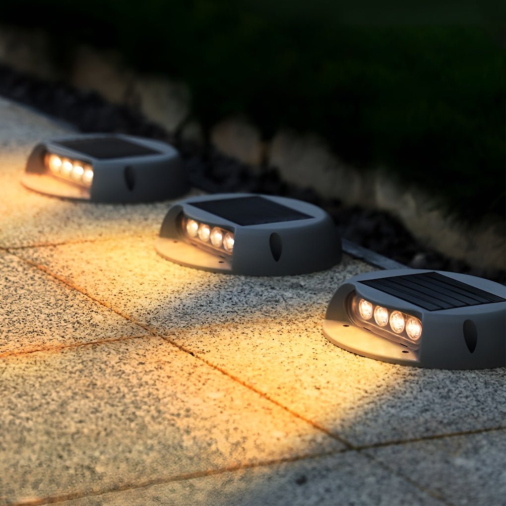 Solar Deck Stair Lights LED Outdoor Step Lights Stairway Sconces Landscape Lighting - Dazuma