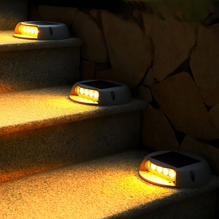 Wall Protected Flush Mount - On - Step Lights Solar LED Stairway Landscape Lighting