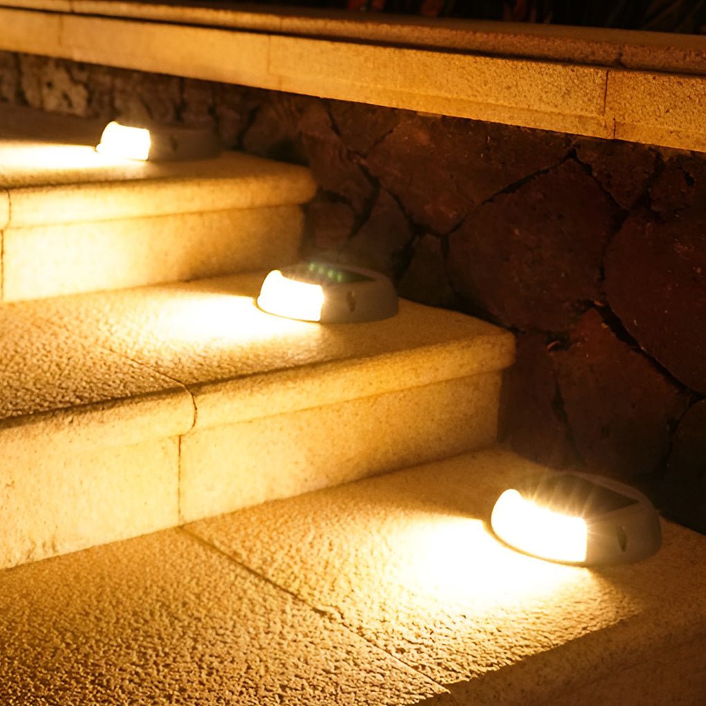 Wall Protected Flush Mount - On - Step Lights Solar LED Stairway Landscape Lighting