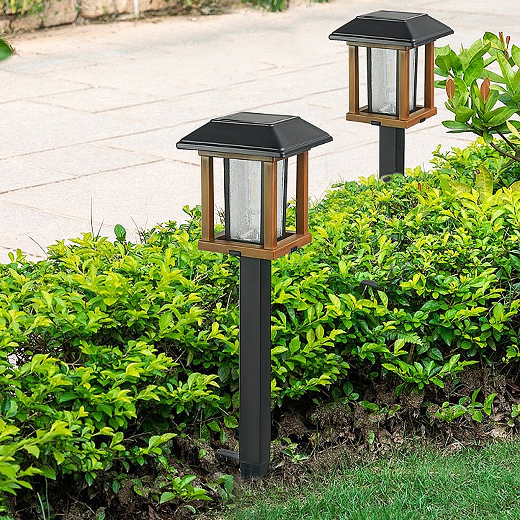 Rattan Portable Lantern Shaped LED Waterproof Solar Outdoor Lights Post  Lights Garden Lights Landscape Lighting for Lawn Courtyard – Dazuma