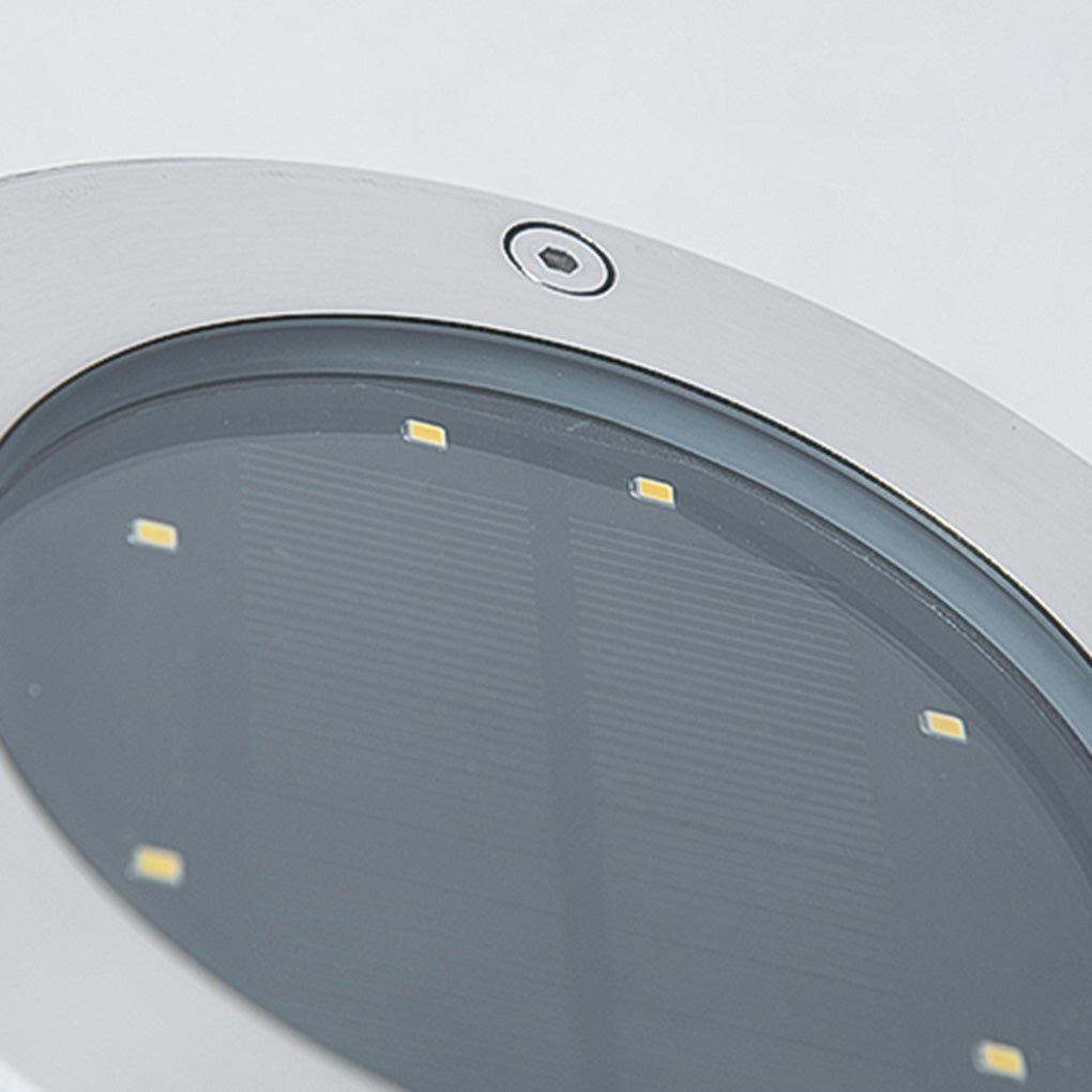 LED Waterproof Ground Dish Lights with Solar Top and Side Emitting Design