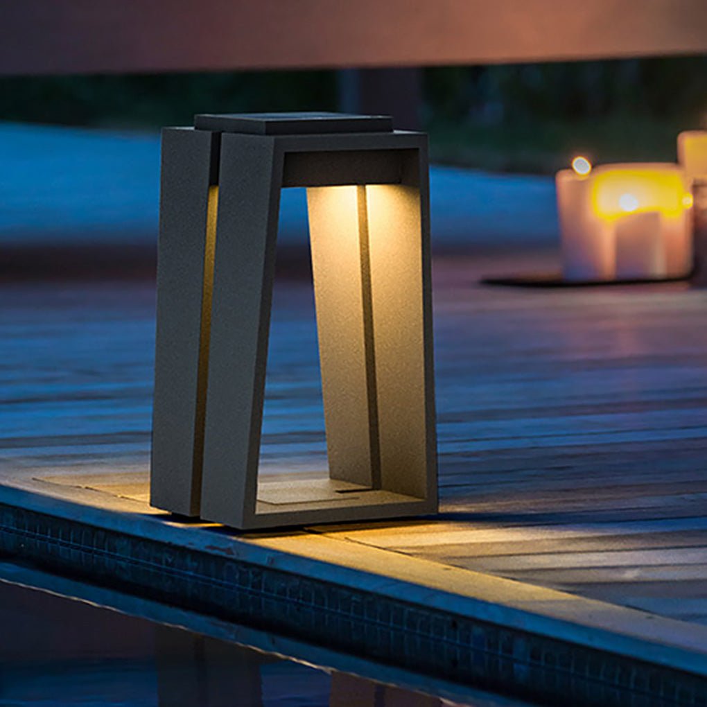 Minimalist Trapezoid Solar Light Waterproof LED Outdoor Illumination