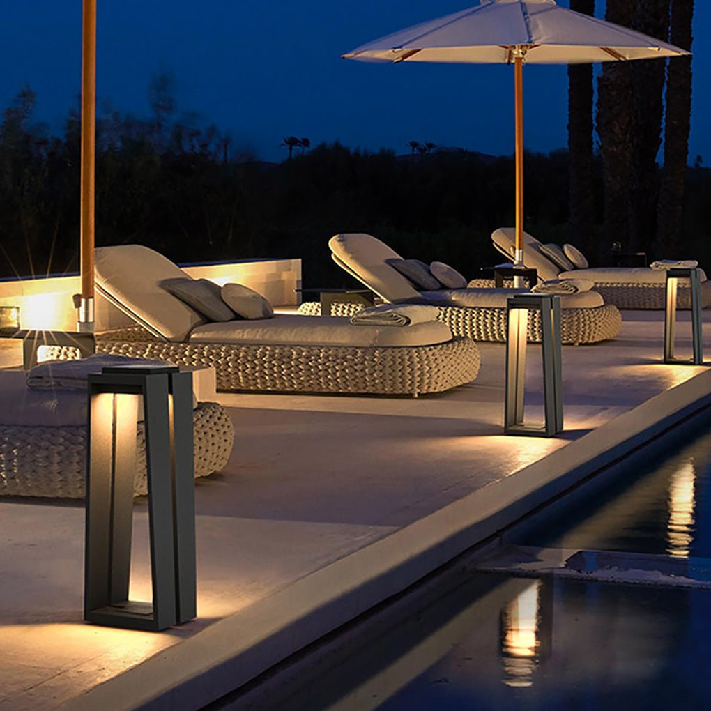 Minimalist Trapezoid Solar Light Waterproof LED Outdoor Illumination