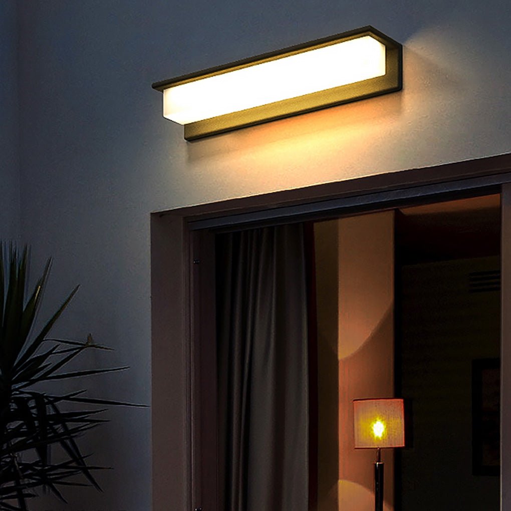 Solar Outdoor Waterproof Energy-saving Long Strip LED Wall Light for Garden Villa - Dazuma