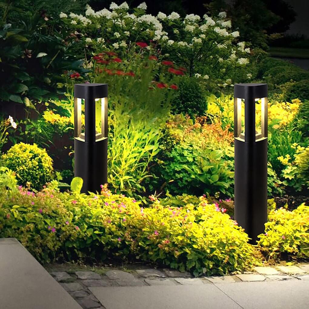 Triple - Side Emitting Solar LED Garden Bollard Lights Heart Design & Weatherproof