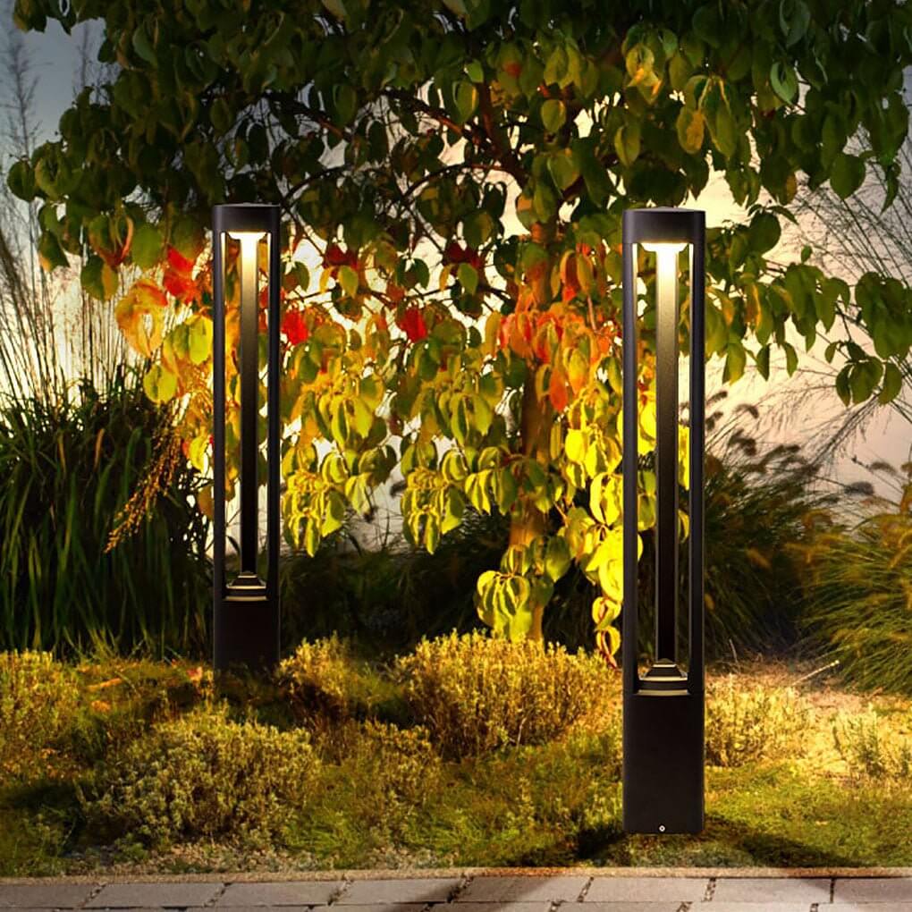 Triple - Side Emitting Solar LED Garden Bollard Lights Heart Design & Weatherproof