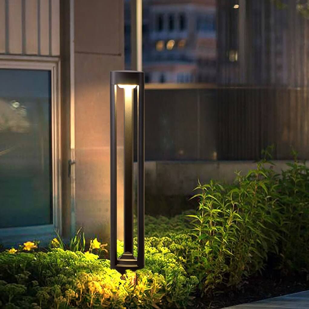 Triple - Side Emitting Solar LED Garden Bollard Lights Heart Design & Weatherproof