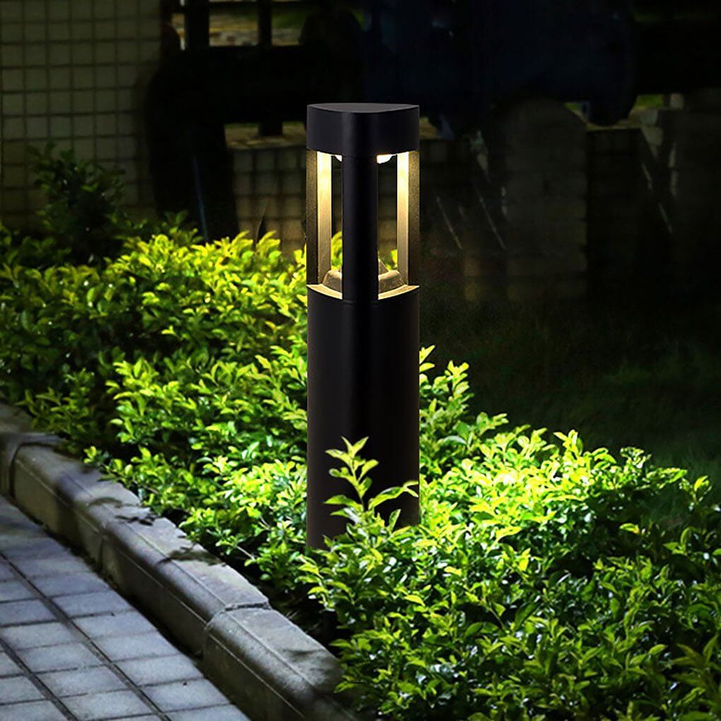 Triple - Side Emitting Solar LED Garden Bollard Lights Heart Design & Weatherproof