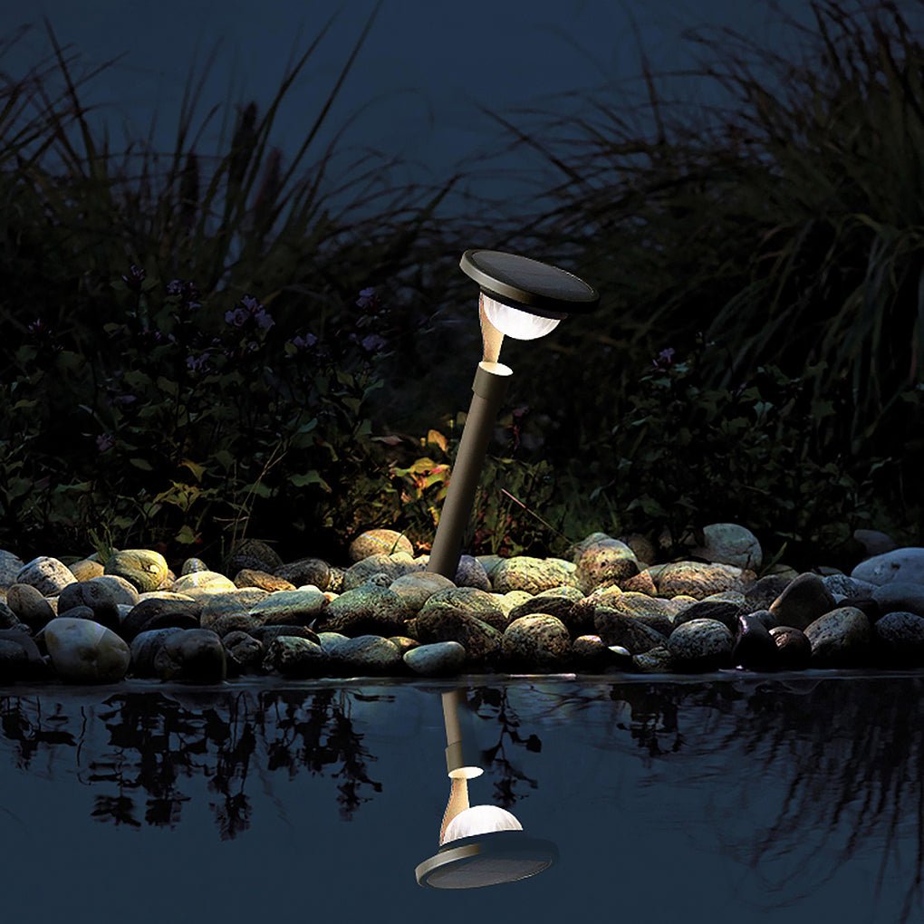 Conical Floating Top Solar Pathway Light Auto On/Off, Waterproof Outdoor Lamp