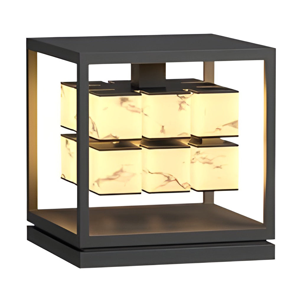 Solar pillar light size options comparison display