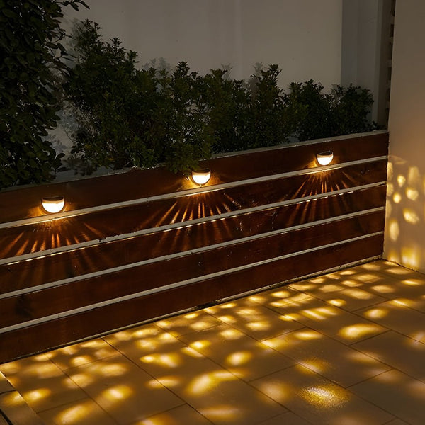 Solar Deck Stair Lights Outdoor Step Lights LED Garden Lights Wall Mounted Lights Stairway Sconces Outside Lights Post Lights Pathway Lights Dazuma