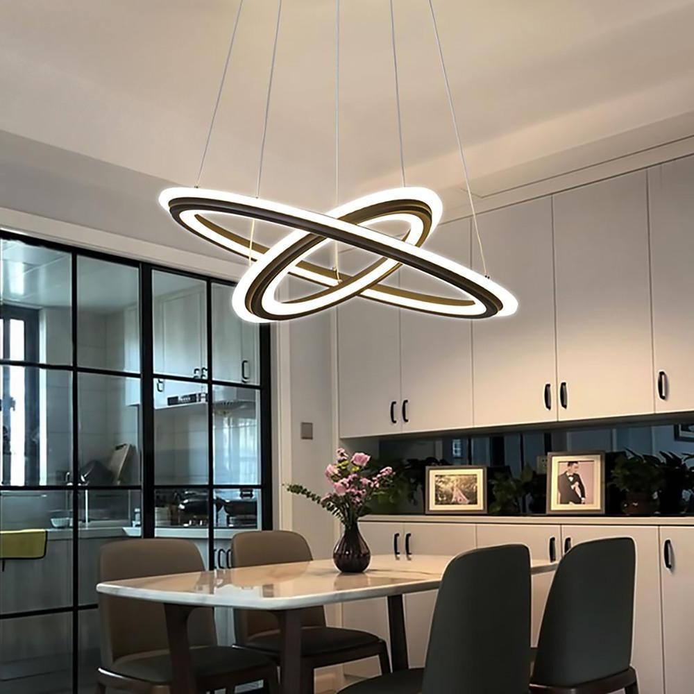 20'' LED 2-Light Single Design Pendant Light Nordic Style LED Acrylic Aluminum Pendant Lights-dazuma