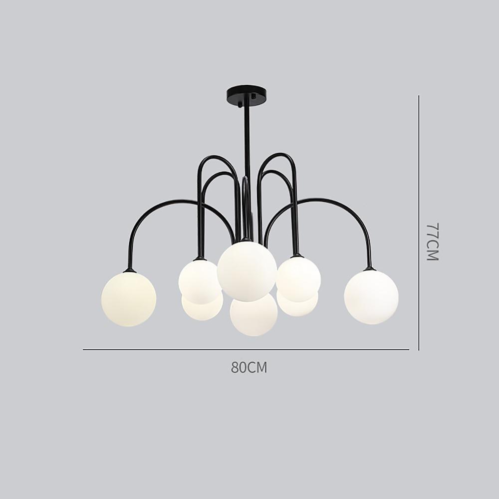 31'' LED 8-Light 6-Light Single Design Pendant Light Nordic Style LED Glass Metal Pendant Lights