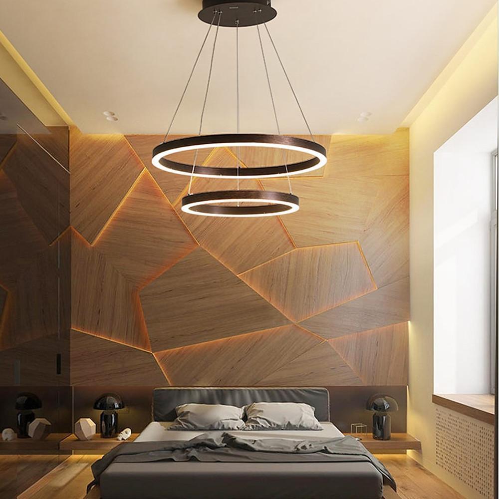Modern LED Circular Chandelier Two - Tier Minimalist Pendant Light