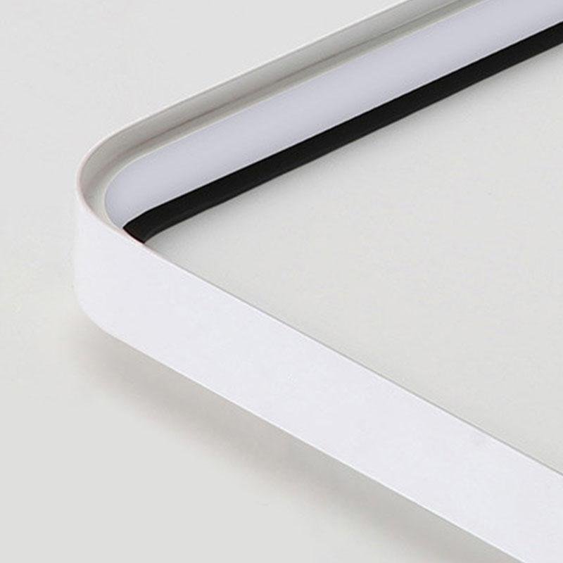 Square flush mount ceiling light side profile showing ultra thin structure.