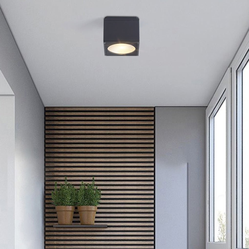 Square LED Waterproof Ceiling Light Downlight for Balcony Entrance Hallway Bedroom - Dazuma