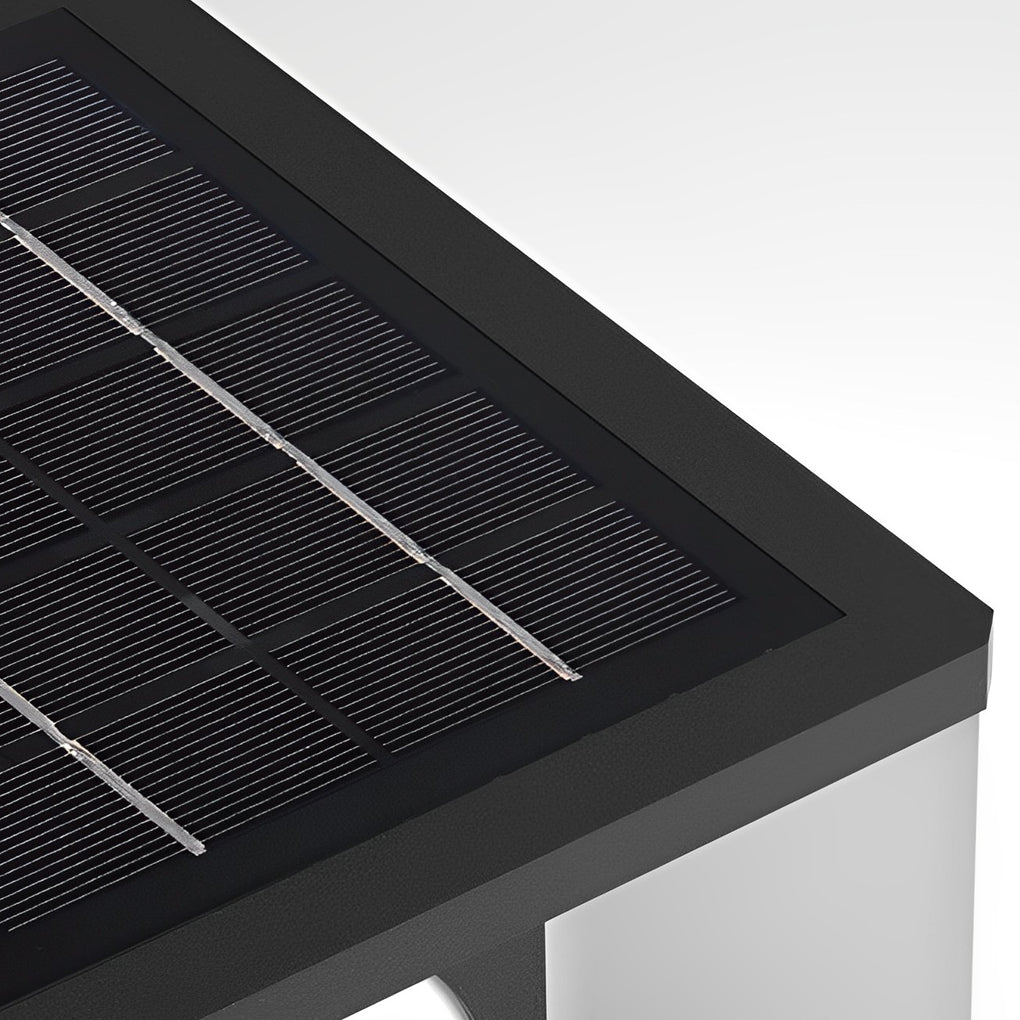 Square outdoor pillar lights displayed on a white background, showcasing modern design.