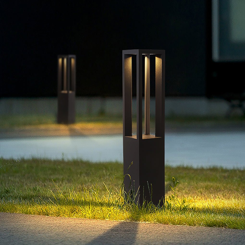 Square Stainless Steel LED Landscape Decorative Lighting Lawn Light for Villa Garden - Dazuma