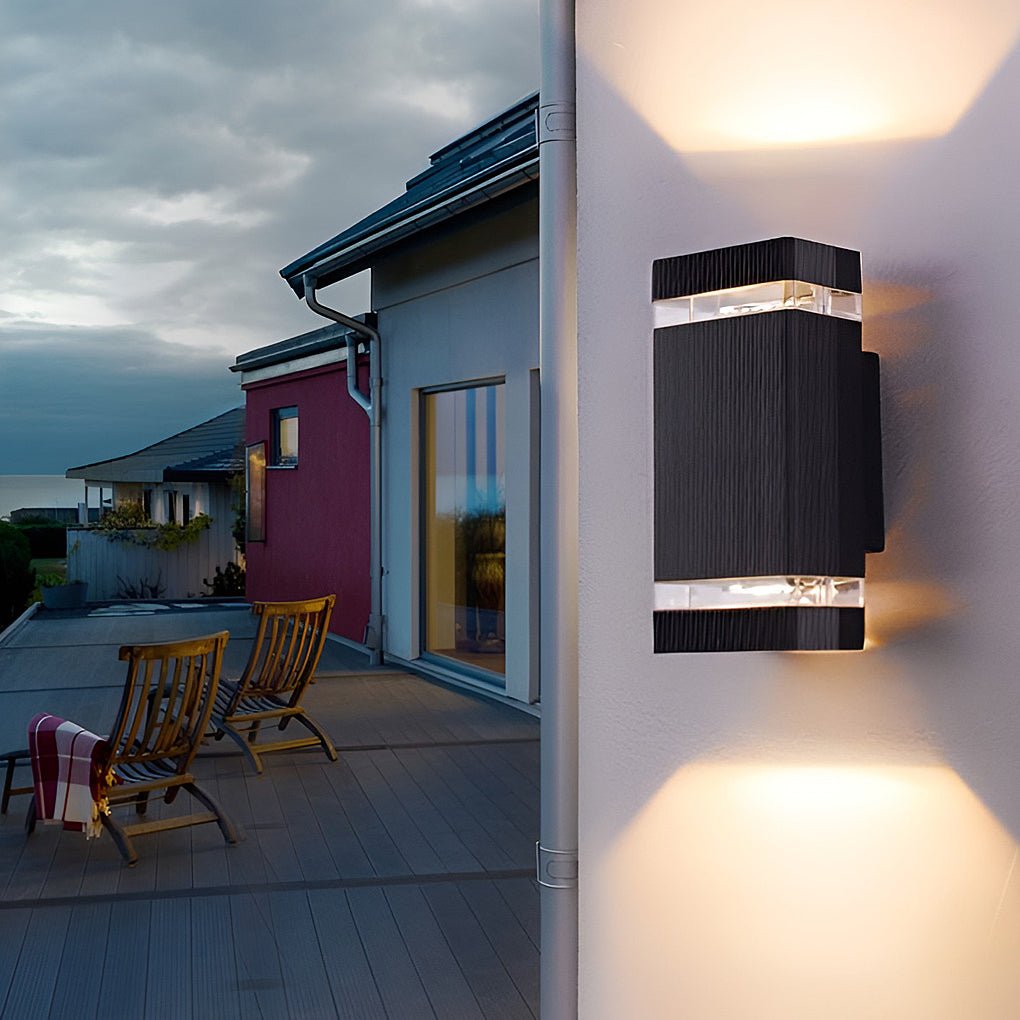 Square Up and Down Lights LED Outdoor Wall Lights Wall Sconce Lighting Wall Lamp - Dazuma
