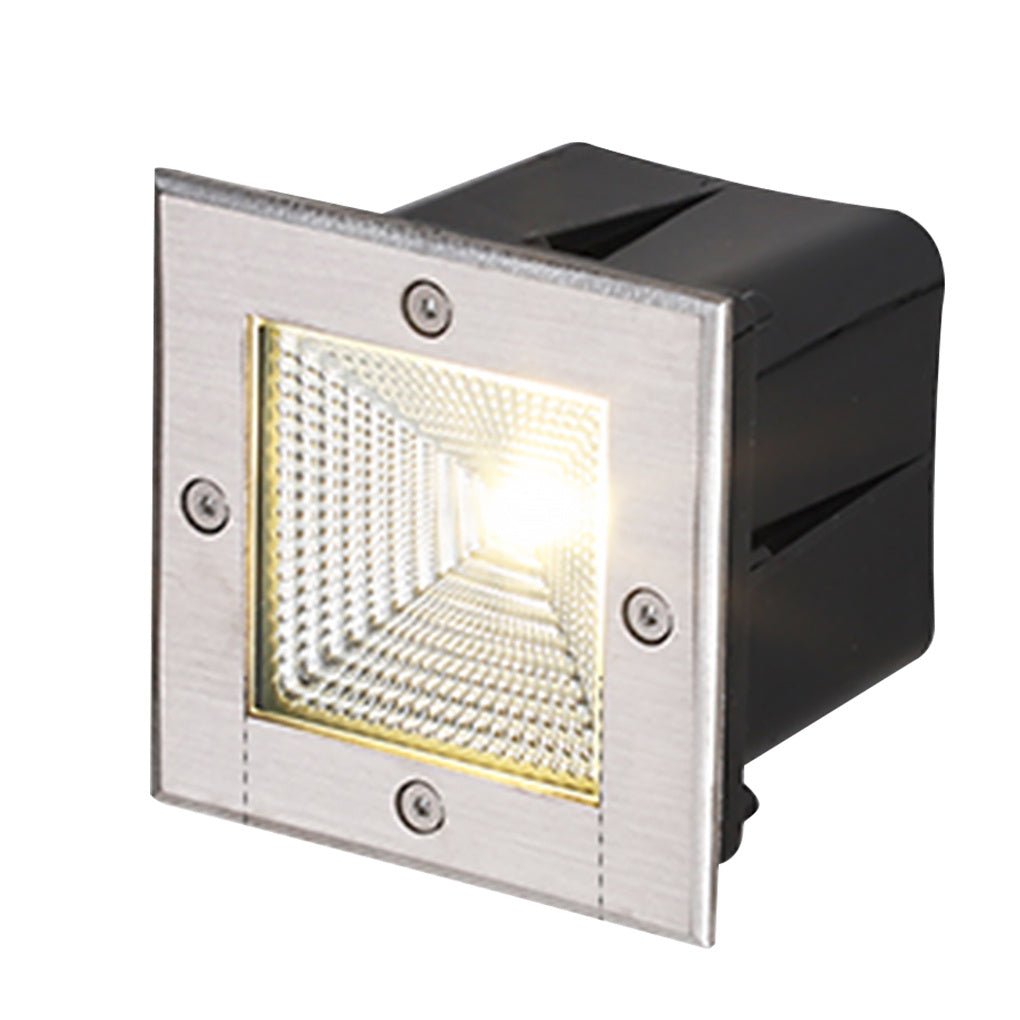Square 90 - 260V In - Wall Recessed 4W LED Step Lights for Outdoor Stairs, Deck, and Patio