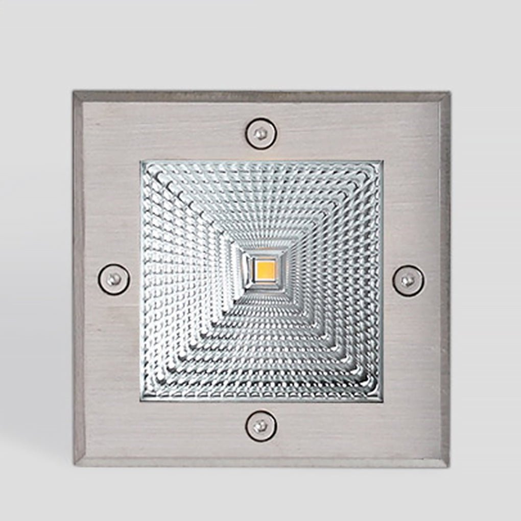 Square 90 - 260V In - Wall Recessed 4W LED Step Lights for Outdoor Stairs, Deck, and Patio