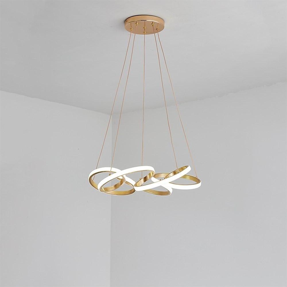 20'' LED 1-Light Chandelier Modern LED Metal PVC Sputnik Circle Design