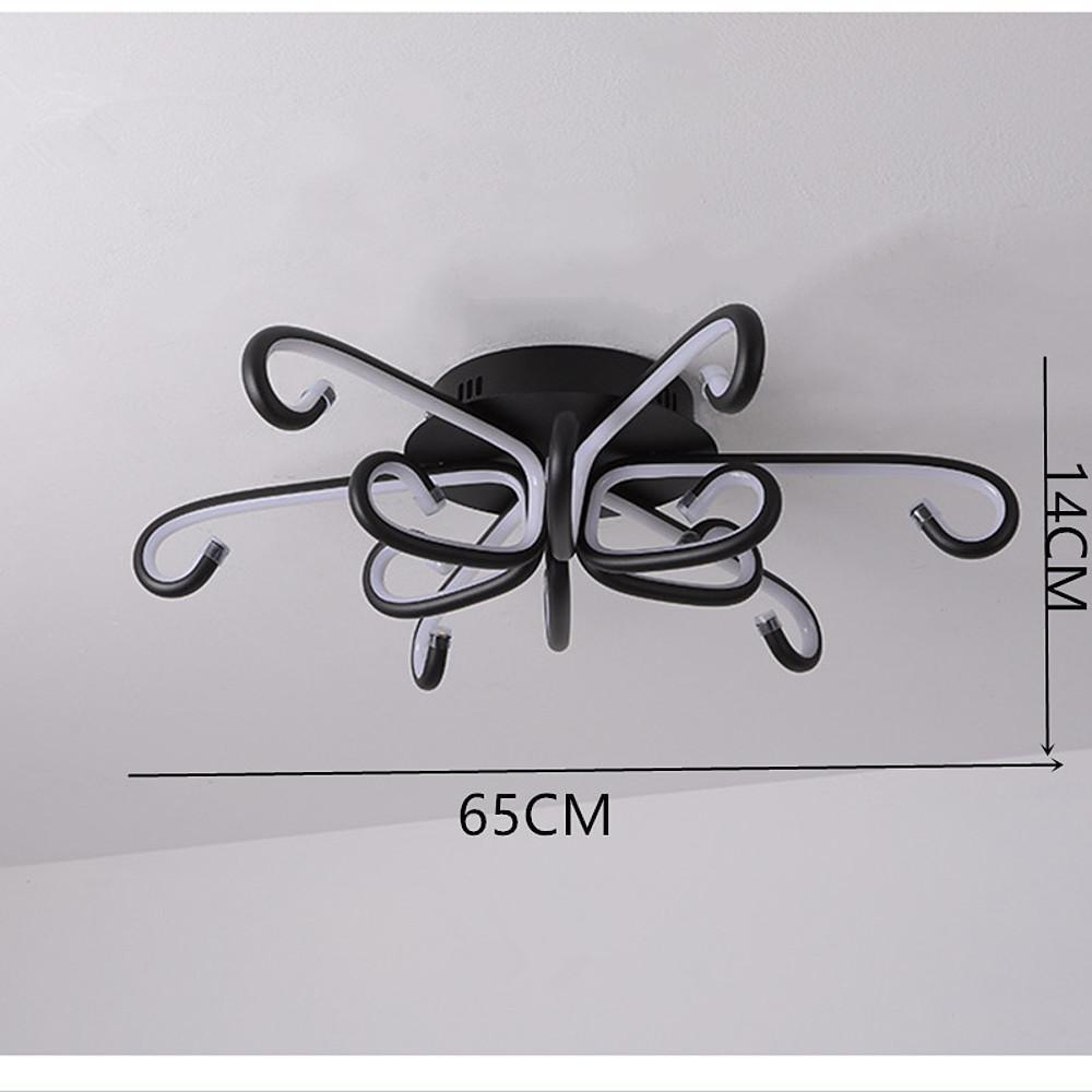 Modern Artistic Octopus - Inspired Flush Mount Ceiling Light with Sleek Curved LED Design