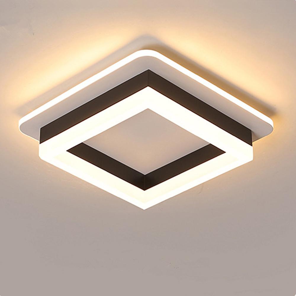 Metal Acrylic Square Design Flush Mount Lighting Modern LED Ceiling Light