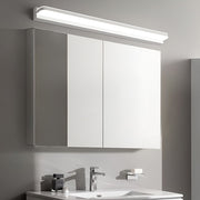 LED Bathroom Vanity Light with Wall - Mounted Panel and Polished Iron Trim