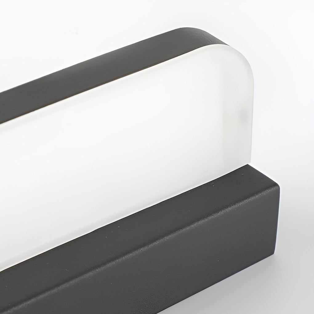 LED Bathroom Vanity Light with Wall - Mounted Panel and Polished Iron Trim