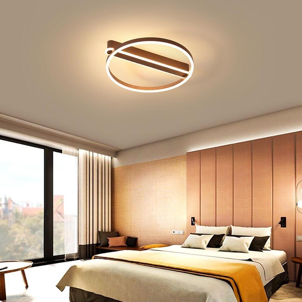 18'' LED 1-Light Circle Design Dimmable Flush Mount Lights Modern LED Aluminum Acrylic Geometrical Circle Dimmable Ceiling Lights