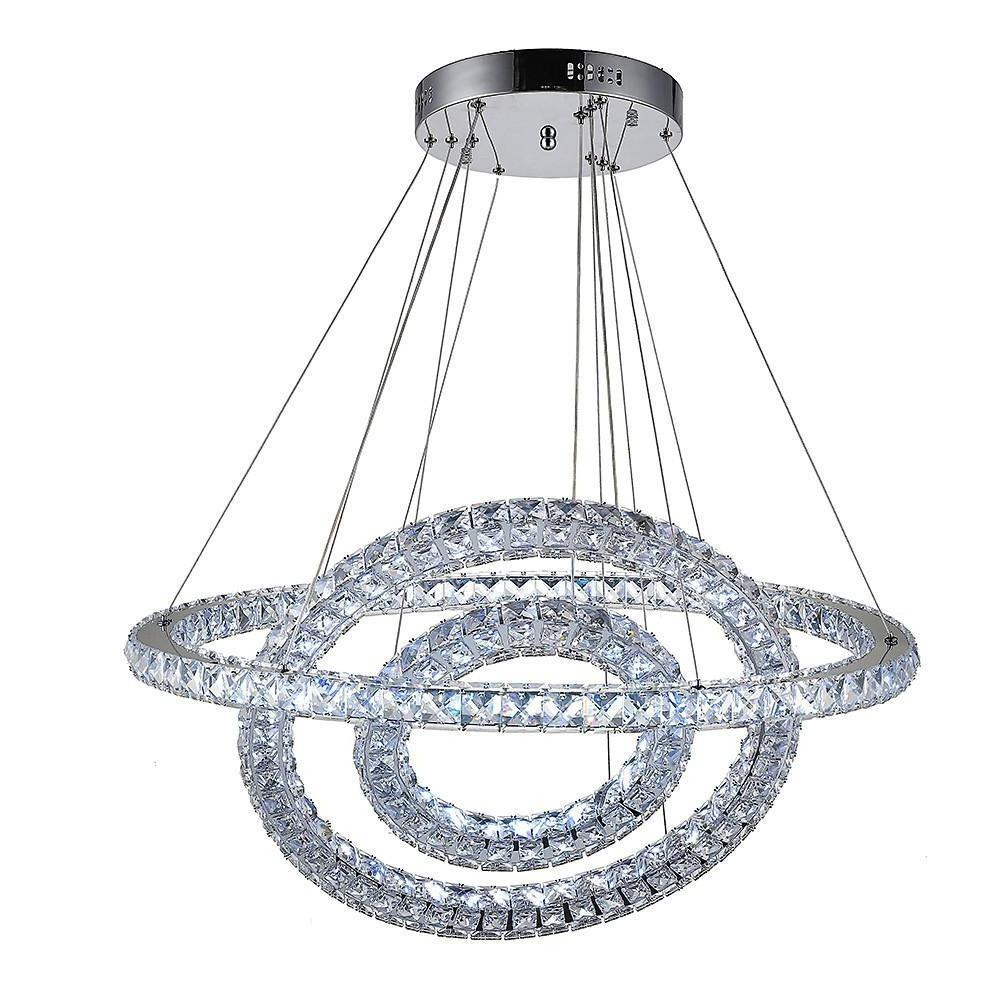 Luxury Crystal LED Chandelier 3 - Tier Geometric or Stacked LED Pendant light