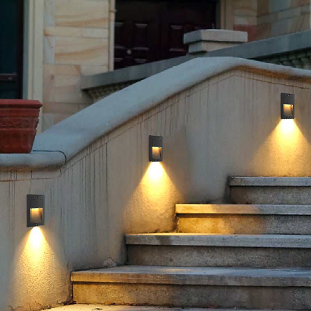 LED surface mounted step lights combine energy-efficient LED technology with durable black housing for long-lasting outdoor performance.