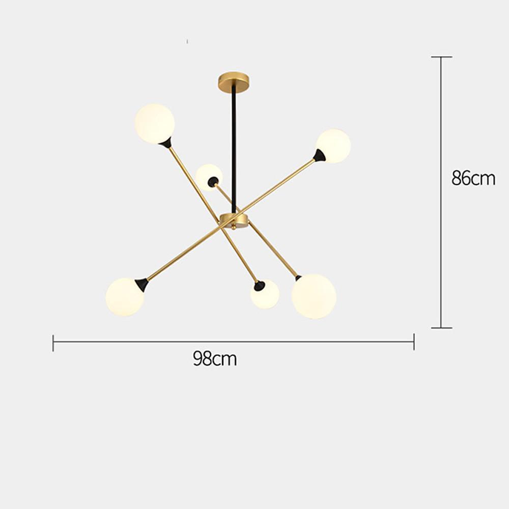 39'' LED Halogen 8-Light 6-Light Circle Design Sputnik Design Chandelier Nordic Style Modern Metal Glass Geometrical Stylish Classic Modern Style Chandeliers-dazuma