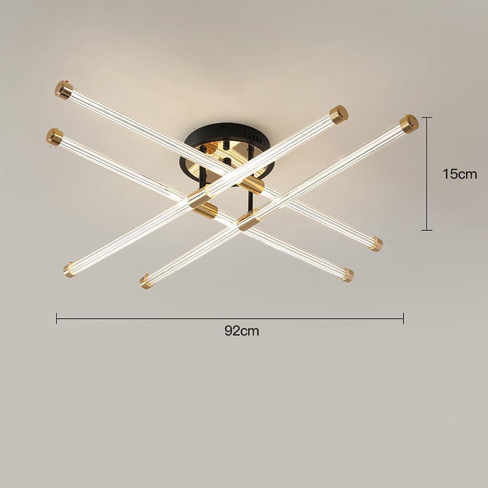 35'' LED 8-Light 6-Light 12 Bulbs Geometric Shapes Flush Mount Lights Nordic Style LED Acrylic Metal Flush Mounts Semi Flush Mounts