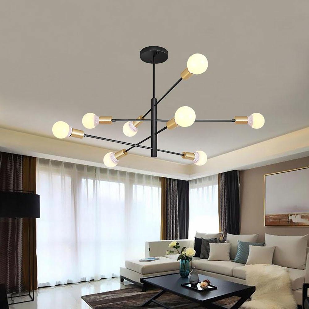 37'' LED 8-Light New Design Chandelier Artistic Contemporary Metal Sputnik Sputnik Design-dazuma