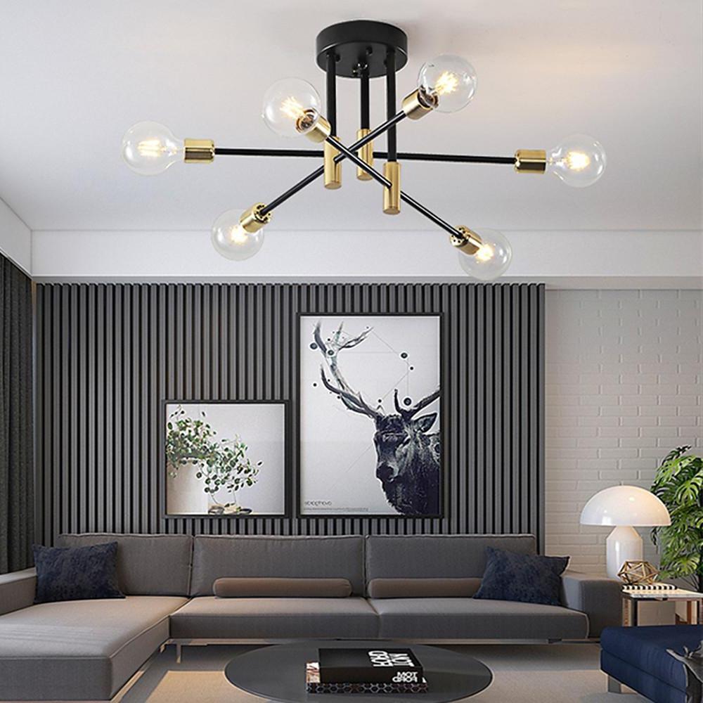6 - light LED Sputnik Design Nordic Flush Mount Lighting Chandelier